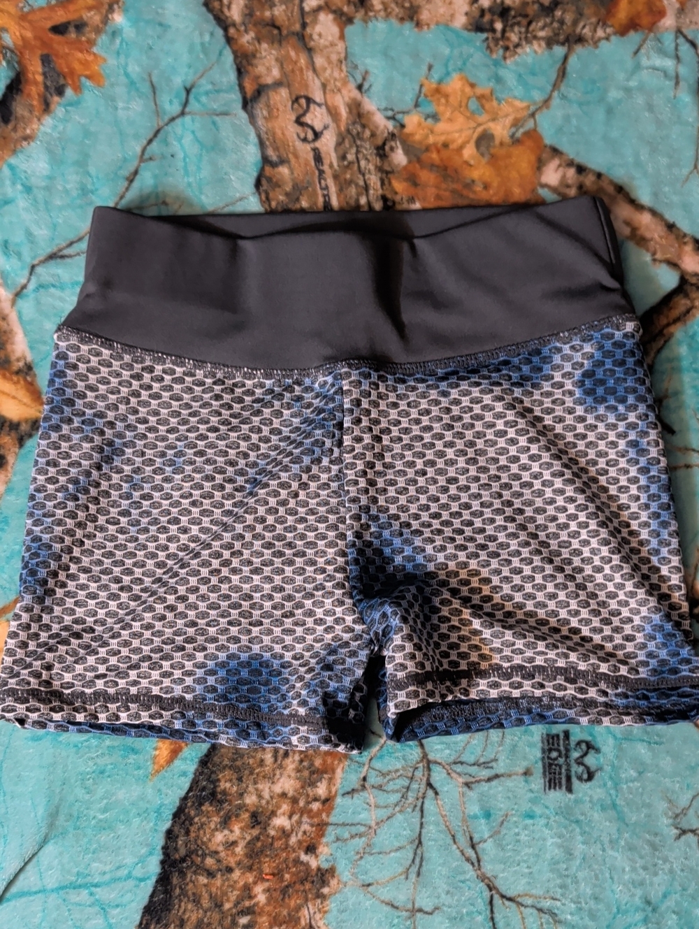 High-Waist Black and Gray Women's Performance Shorts
